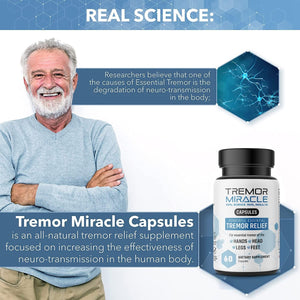 Tremor Miracle Capsules - Essential Tremor Herbal Capsule Supplement for Hands, Legs, Feet, Head Tremors