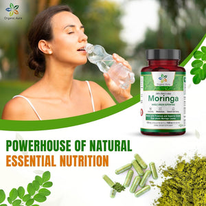 Organic Aura Moringa Leaf Capsules 1500Mg - Boosts Metabolism, Energy, Health, & Stamina