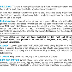 XYMOGEN Nattokinase - Nattokinase 2000 FU for Heart Health, Blood Circulation Support (120 Capsules)