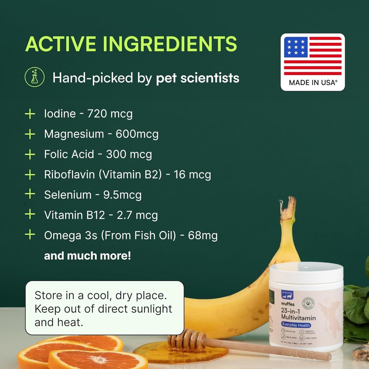 Wuffes 23-In-1 Chewable Dog Multivitamin&Supplements - 30 Soft Chews (23-In-1)