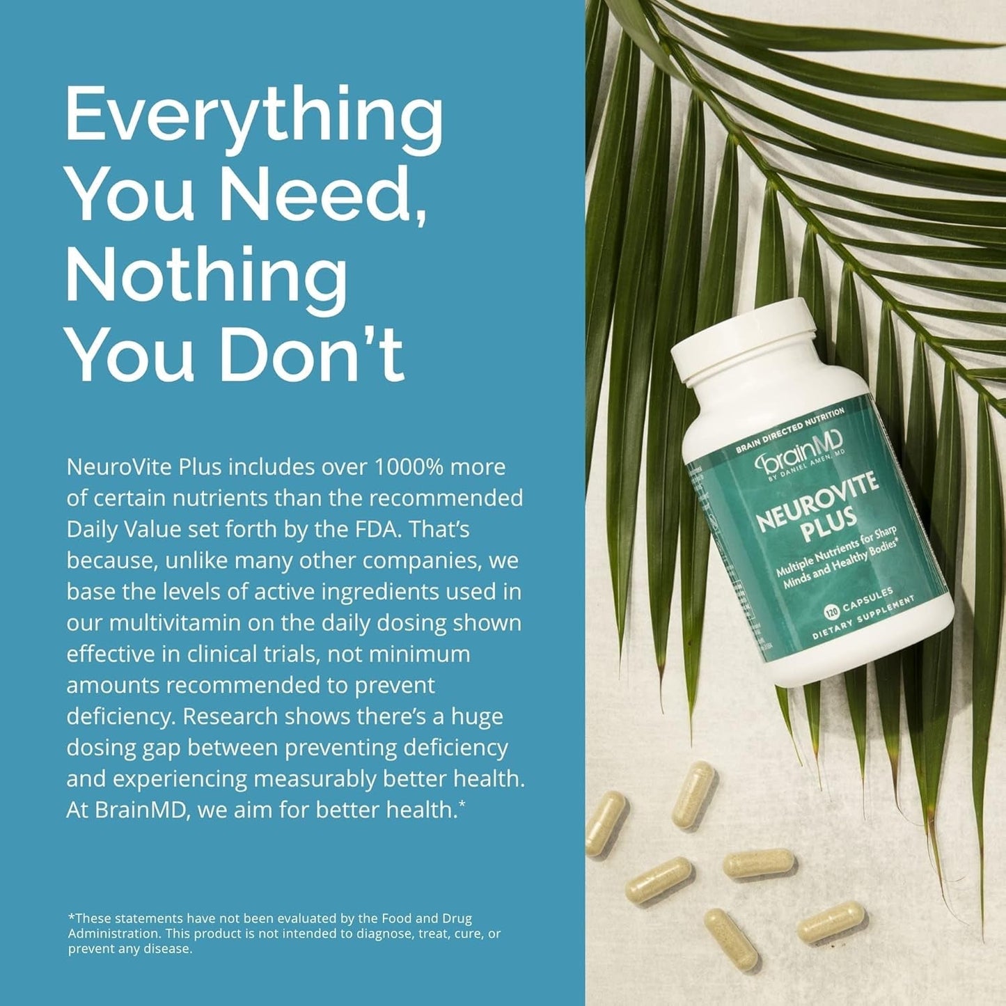 Dr Amen Brainmd Neurovite plus - Multivitamin & Mineral Supplement- 30 Servings