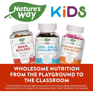 Nature'S Way Kids Brain Supplement Gummies, Supports Healthy Brain Function*, Lemonade Flavored, 60 Gummies