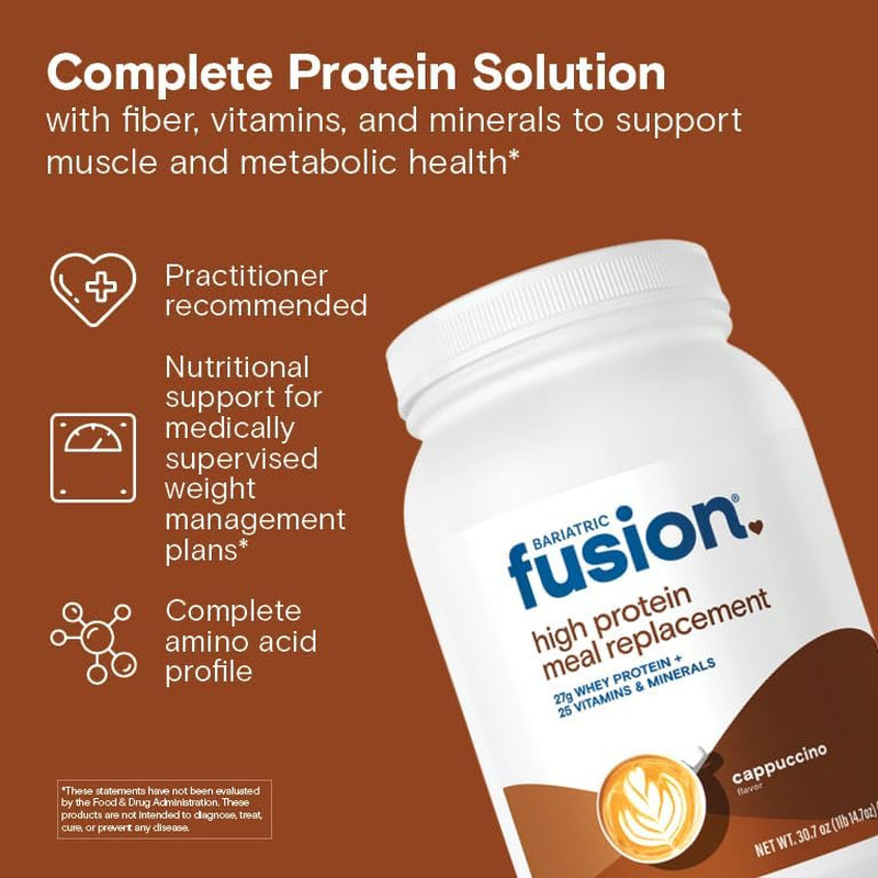 Bariatric Fusion Cappucino Meal Replacement 27G Protein Powder, 21 Serving