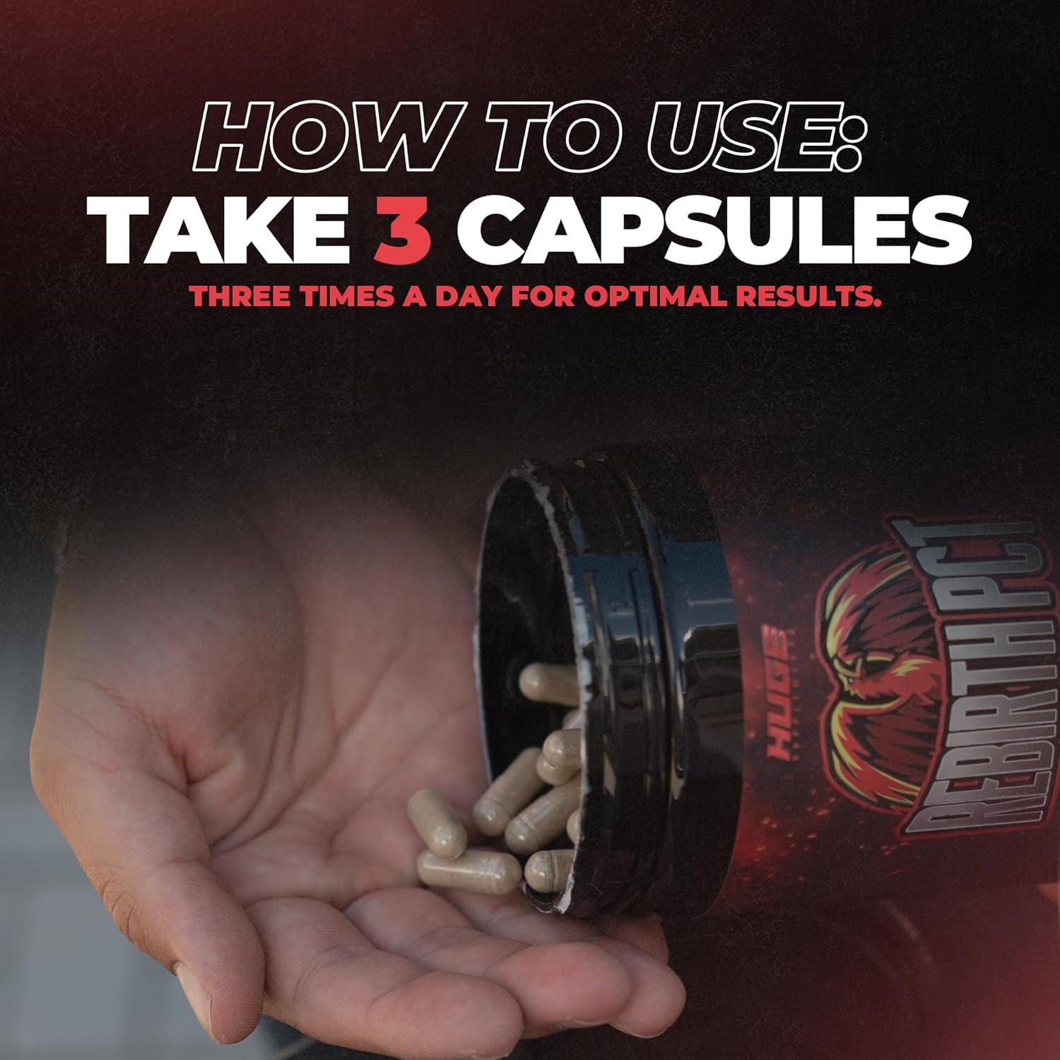 Rebirth PCT Supplement for Men, Most Stacked & Complete Post Cycle Therapy Formula (270 Capsules)