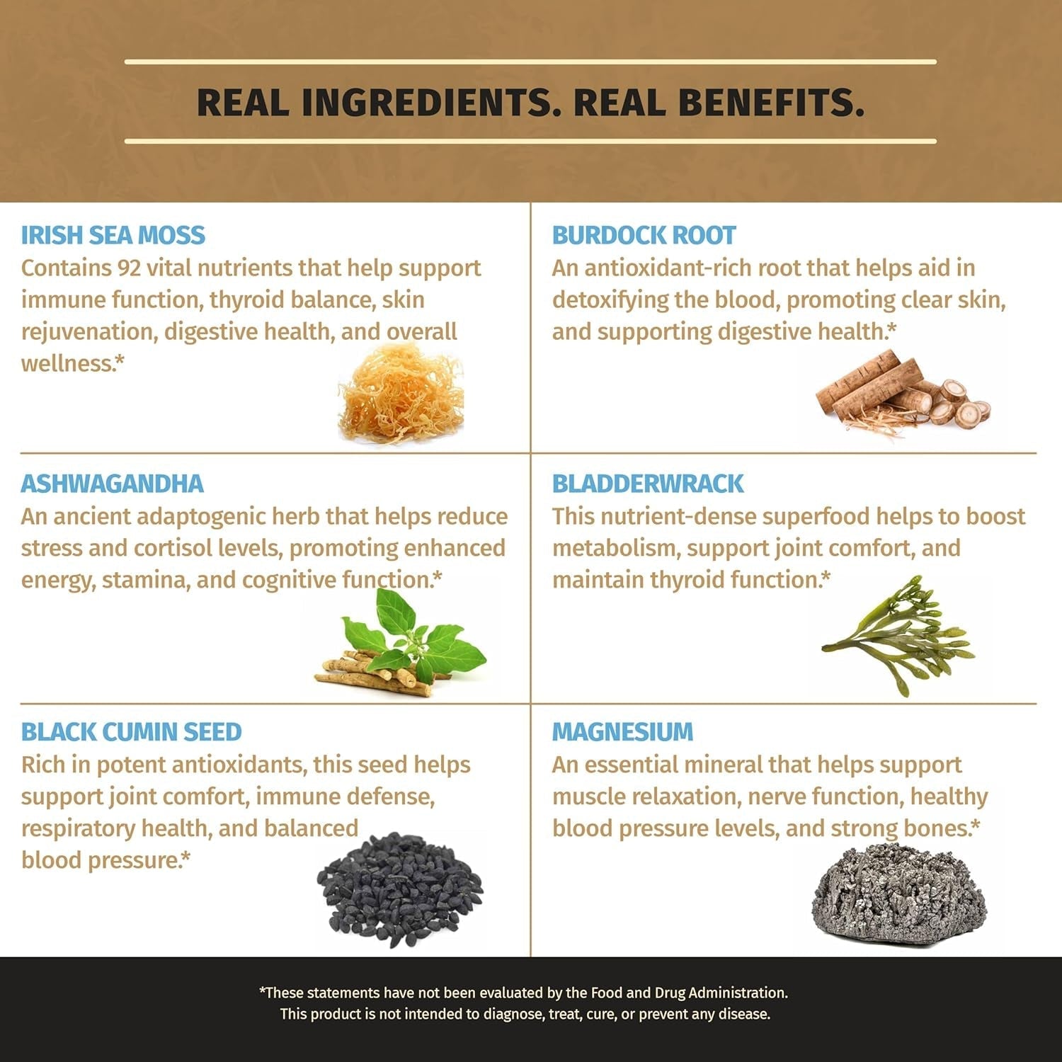 Sea Moss Capsules - Immune Support, Gut Health, Energy, & More - 60 Capsules