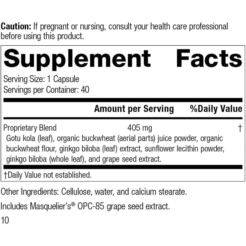 Standard Process Inc. Ginkgo Synergy - Whole Food Mental Clarity, Brain Health Supplement - 40 Capsules