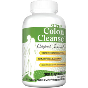 Health plus Super Colon Cleanse Original Formula 300 Capsules, 6 Cleanses