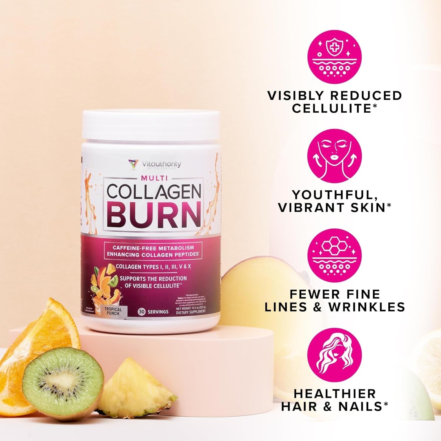 Hydrolyzed Collagen Powder for Weight Loss - Collagen Burn Ultimate Beauty Complex - Unflavored