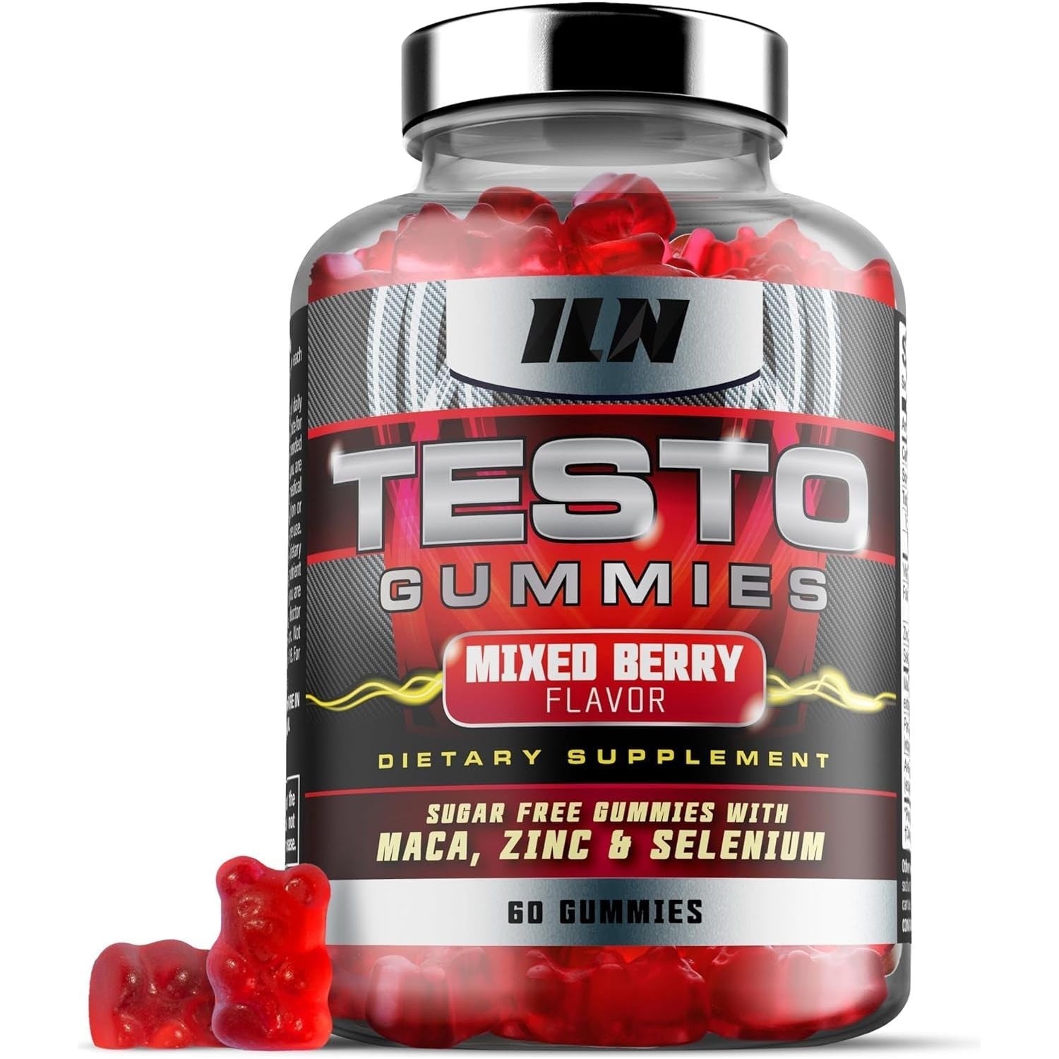 Iron Labs Nutrition Testo Gummies for Men (60 Gummies) - Mixed Berry Flavor