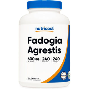 Nutricost Fadogia Agrestis (240 Capsules | 600 Mg per Serving) - Potent 10:1 Extract, Gluten Free, GMO Free Supplement