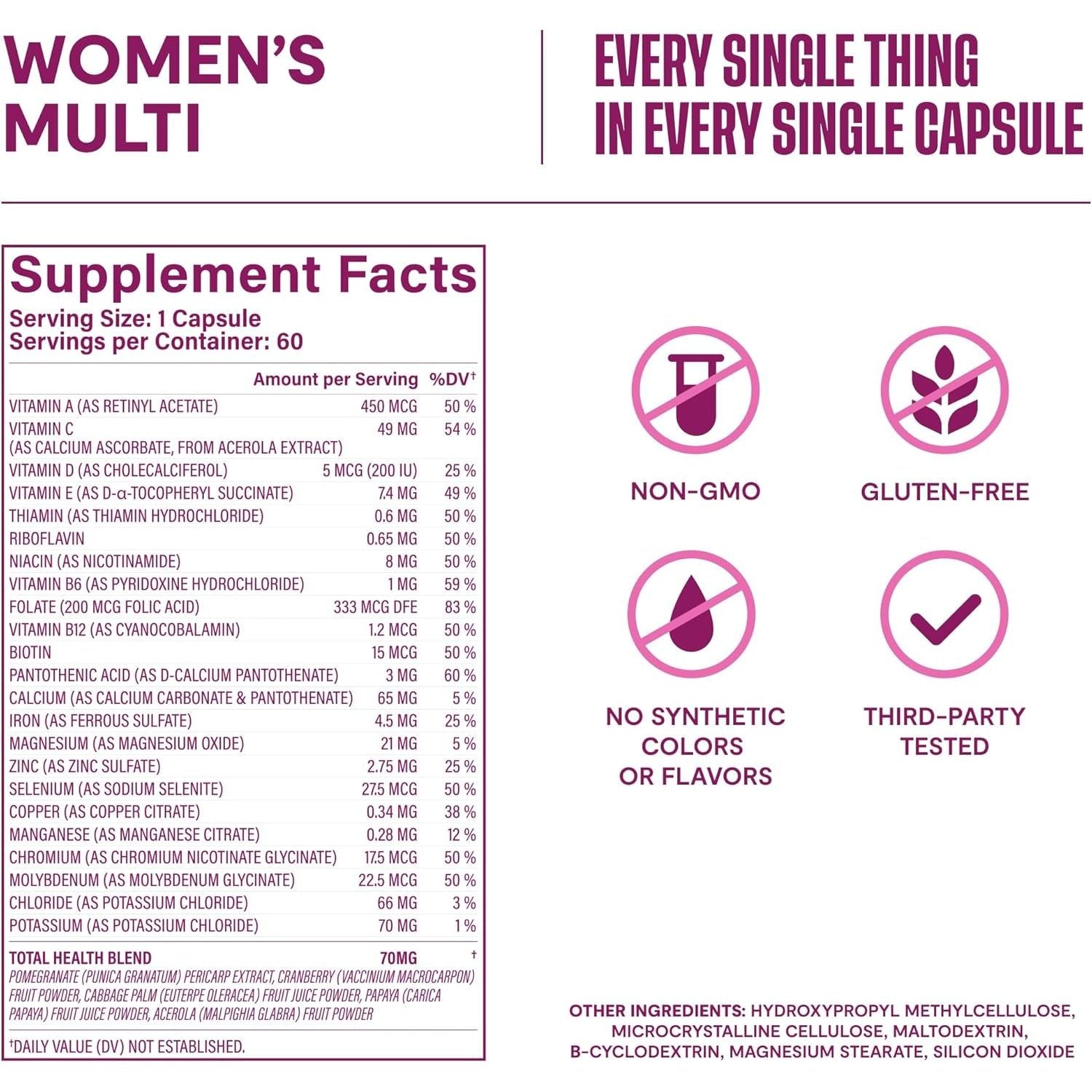 Habit Womens Multi Supplement (60 Capsules) - Supports General Health & Wellness