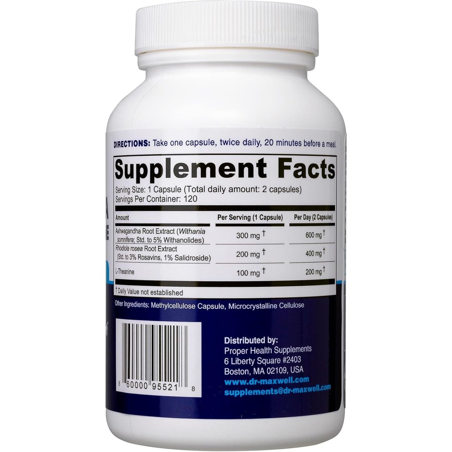 Cortisol Manager Supplement, Supports Relaxation, Mood & Sleep in Times of Occasional Stress 120 Capsules