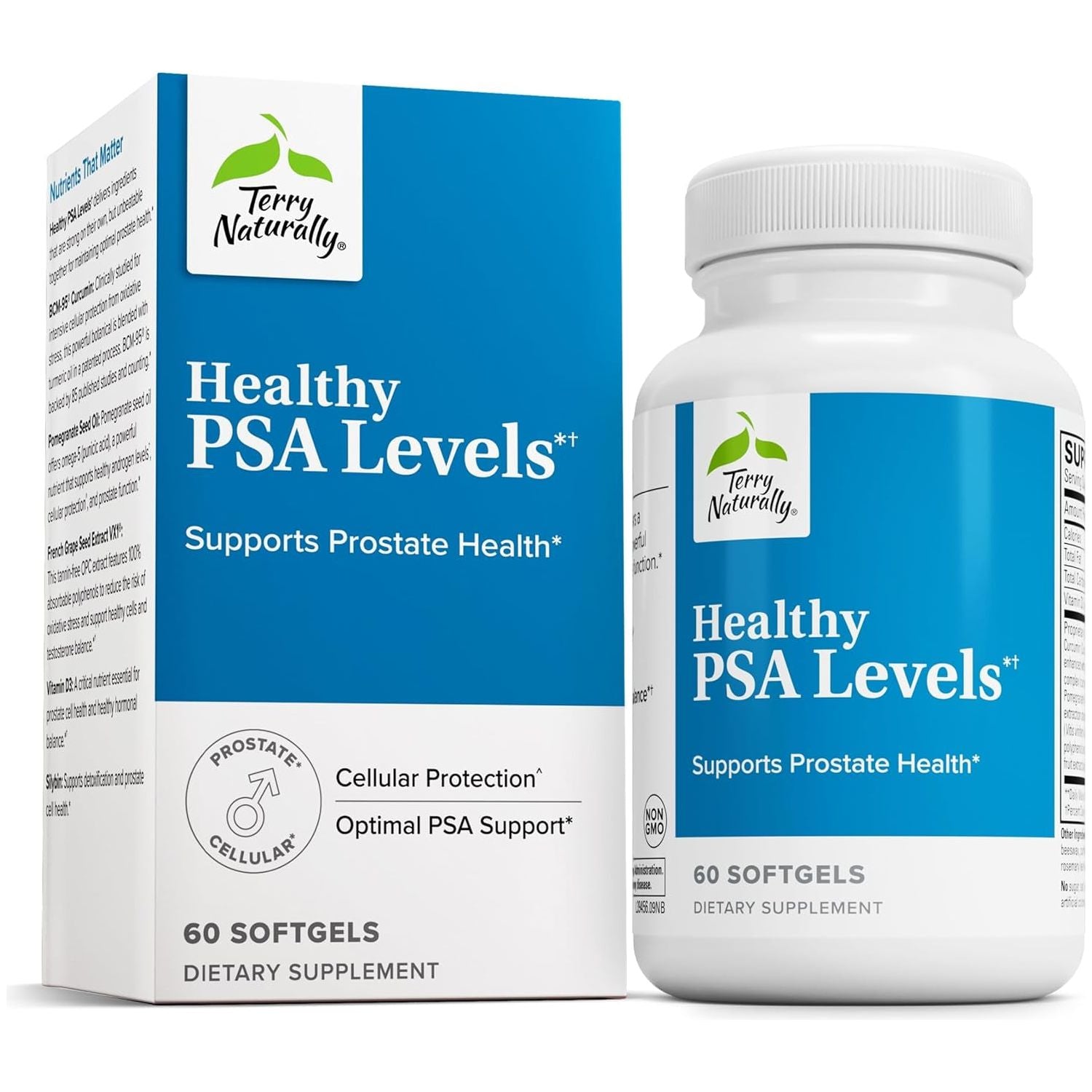 Terry Naturally Healthy PSA Levels for Healthy Prostate & Hormone Balance Support - 60 Softgels