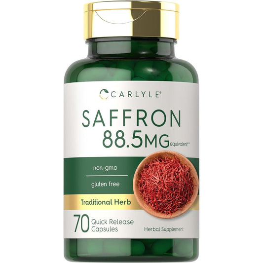 Carlyle Saffron Extract Supplement | 88.5Mg | 70 Capsules | for Women & Men | Non-Gmo & Gluten Free Supplement