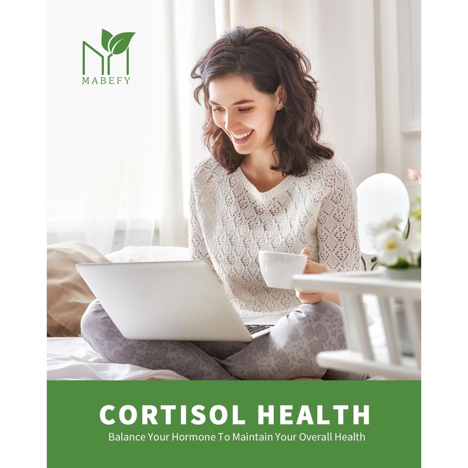 Cortisol Supplement - 10 in 1 Cortisol Manager & Stress Relief for Women - 60 Vegetarian Capsules