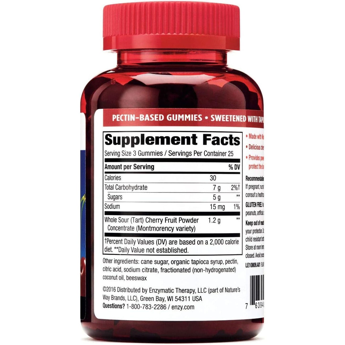 Nature'S Way Tart Cherry Ultra Gummies, Antioxidant Support from Anthocyanins*, 1,200 Mg 75 Count