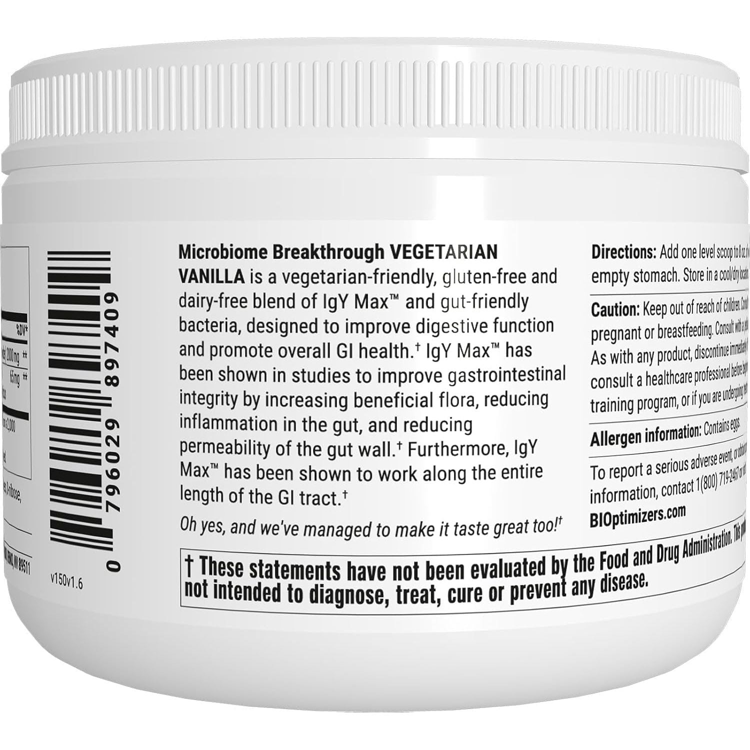 Microbiome Breakthrough Repair Powder - Gas & Bloating Relief - 30 Servings - 150G