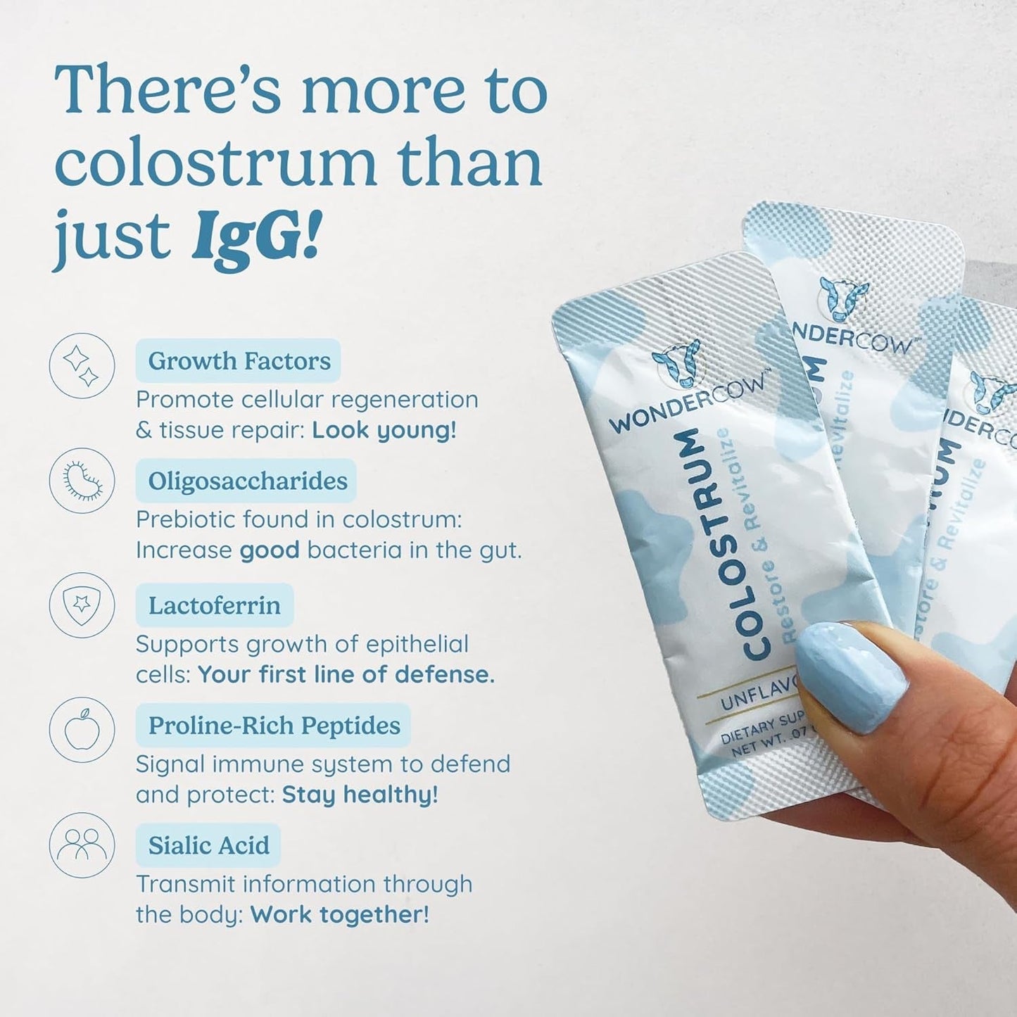 Colostrum Supplement Powder for Gut Health, Immune Support, Muscle Recovery & Wellness, 30 Servings