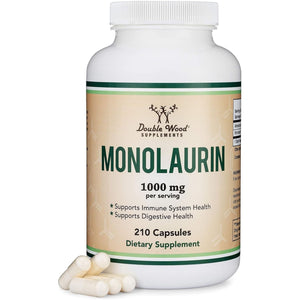 Monolaurin Immune Support Supplement 1,000Mg - Immune Booster for Adults, Immune System Defense by Double Wood (210 Capsules)