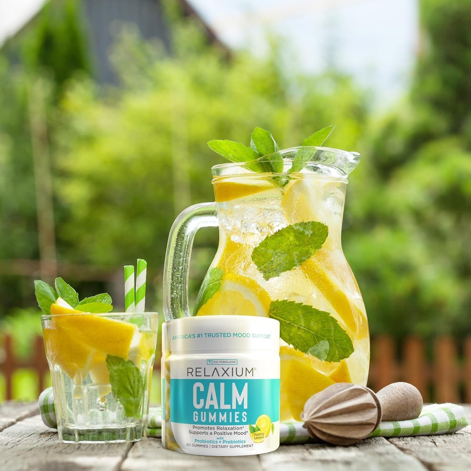 Relaxium Calm Gummy, Developed in the U.S.A., with Vitamin B6, Magnesium, and L-Theanine, 60 Gummies