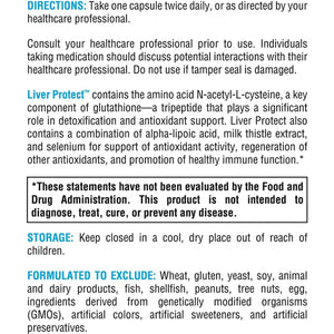 XYMOGEN Liver Protect - Supports Liver Health + Glutathione Production - (120 Capsules)