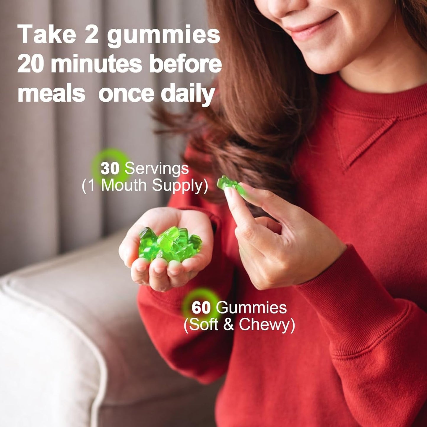 Soursop Graviola Gummies, Organic Soursop Leaves and Seeds Extract for Immune Support and Antioxidant Properties 60 Gummies