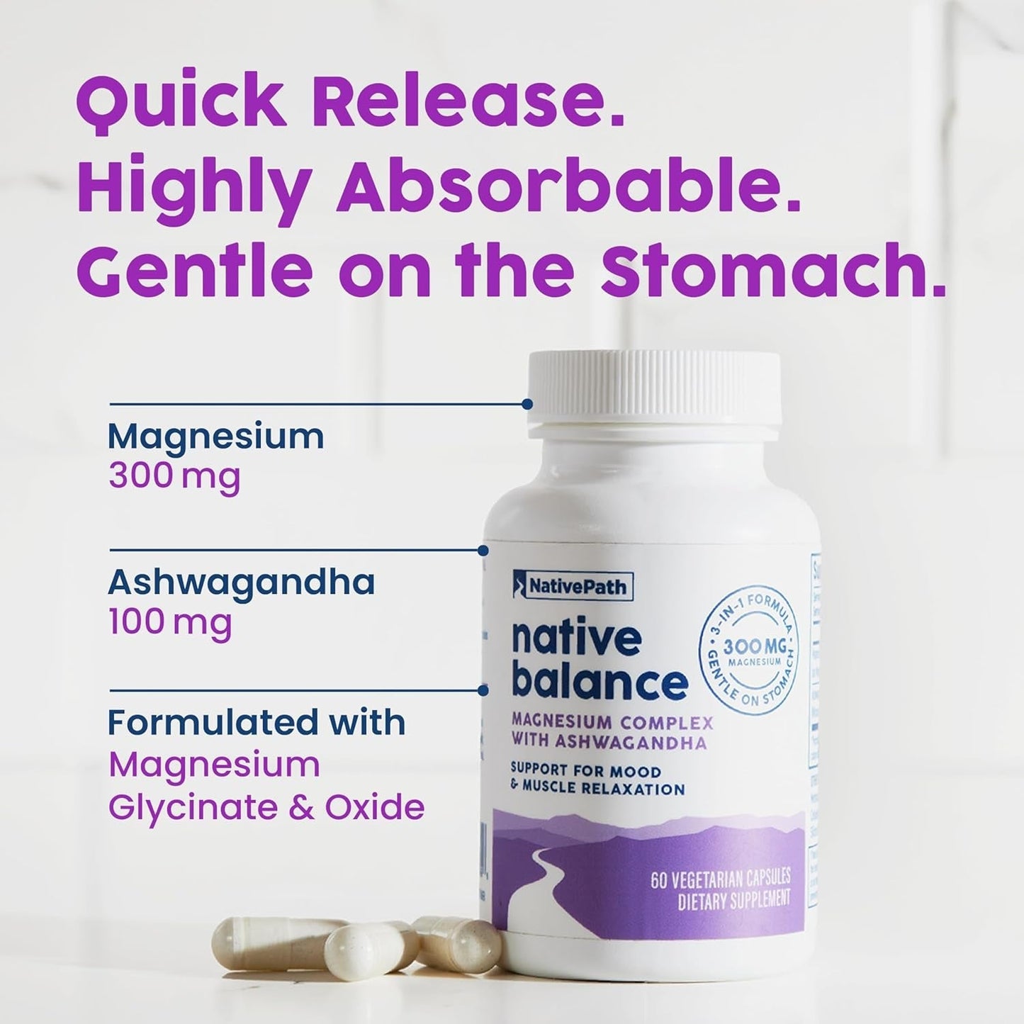 Nativepath Native Balance, 3-In-1 Multivitamin, 60 Capsules