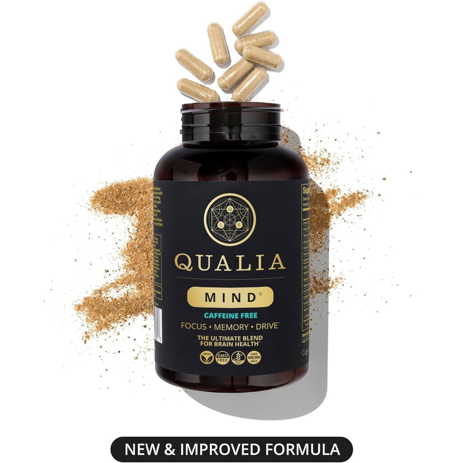 QUALIA MIND (Caffeine Free) | the Ultimate Blend for Brain Health | Maintain Drive & Productivity