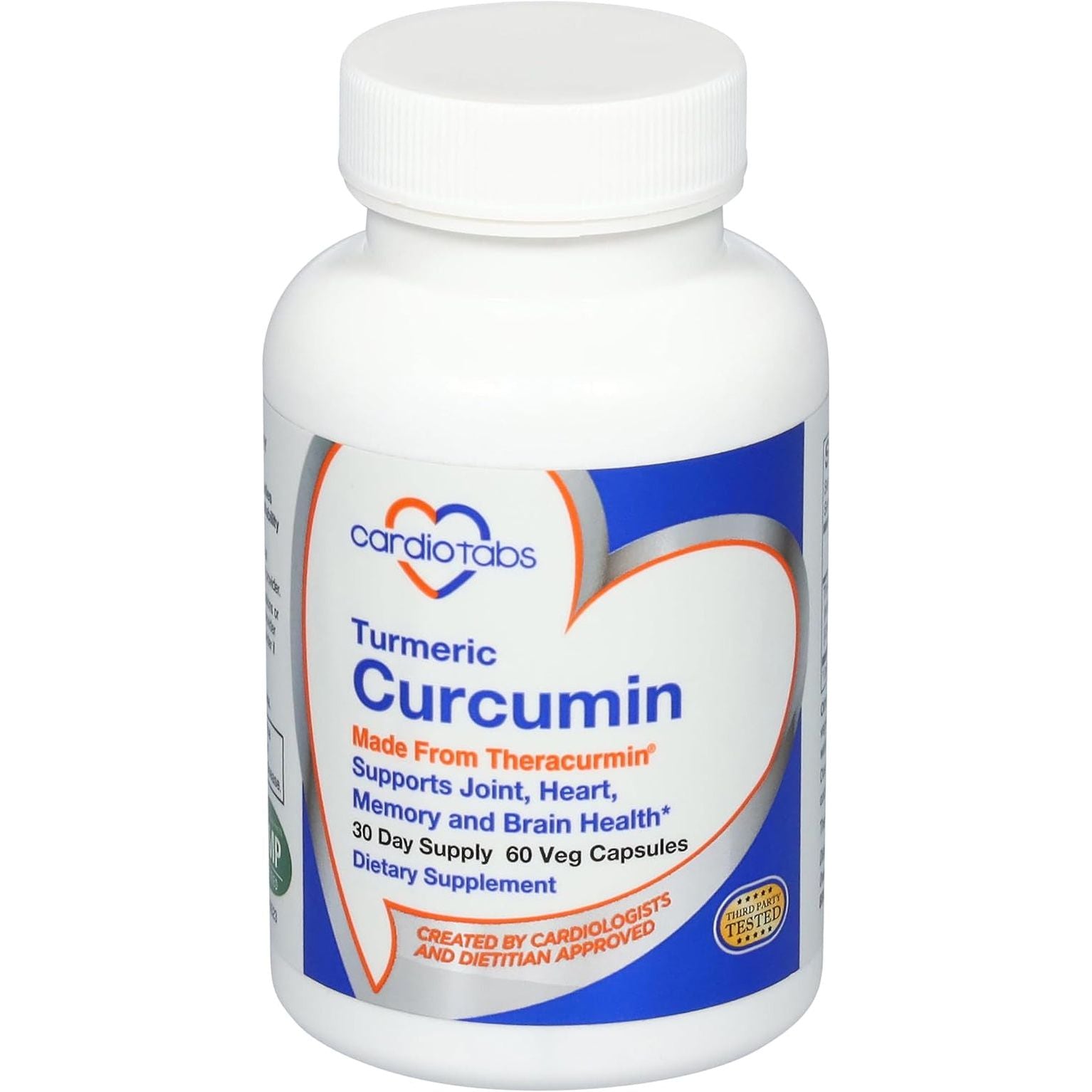 Turmeric Curcumin - Joint, Heart, Memory & Brain Supplement with 600 Mg Theracurmin, 30-Day Supply
