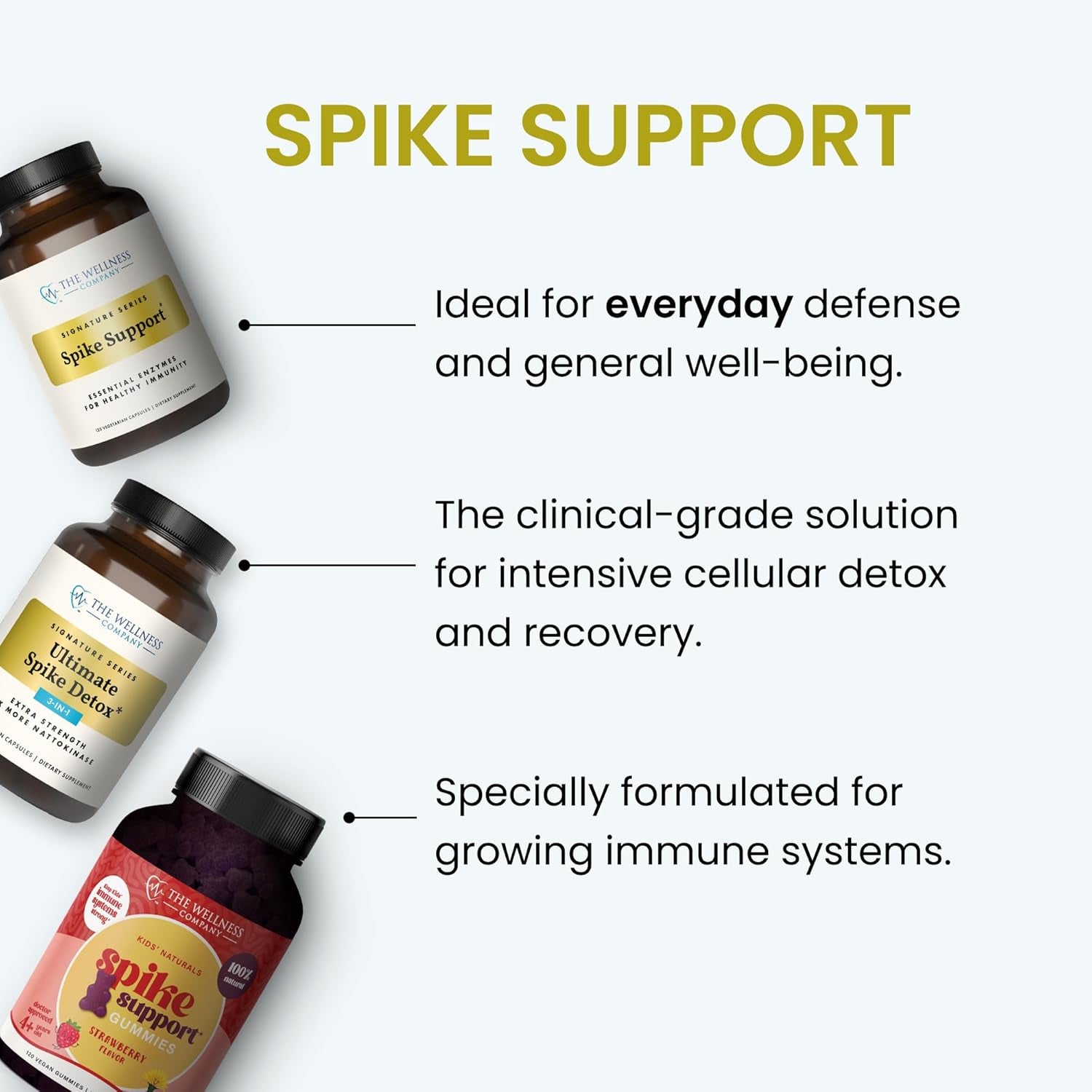 The Wellness Company Spike Support with Nattokinase 120 Count