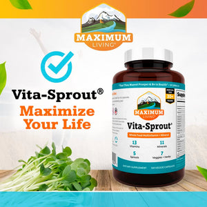 Vita-Sprout Whole-Food Multivitamin & Phytonutrient Blend - 120 Capsules
