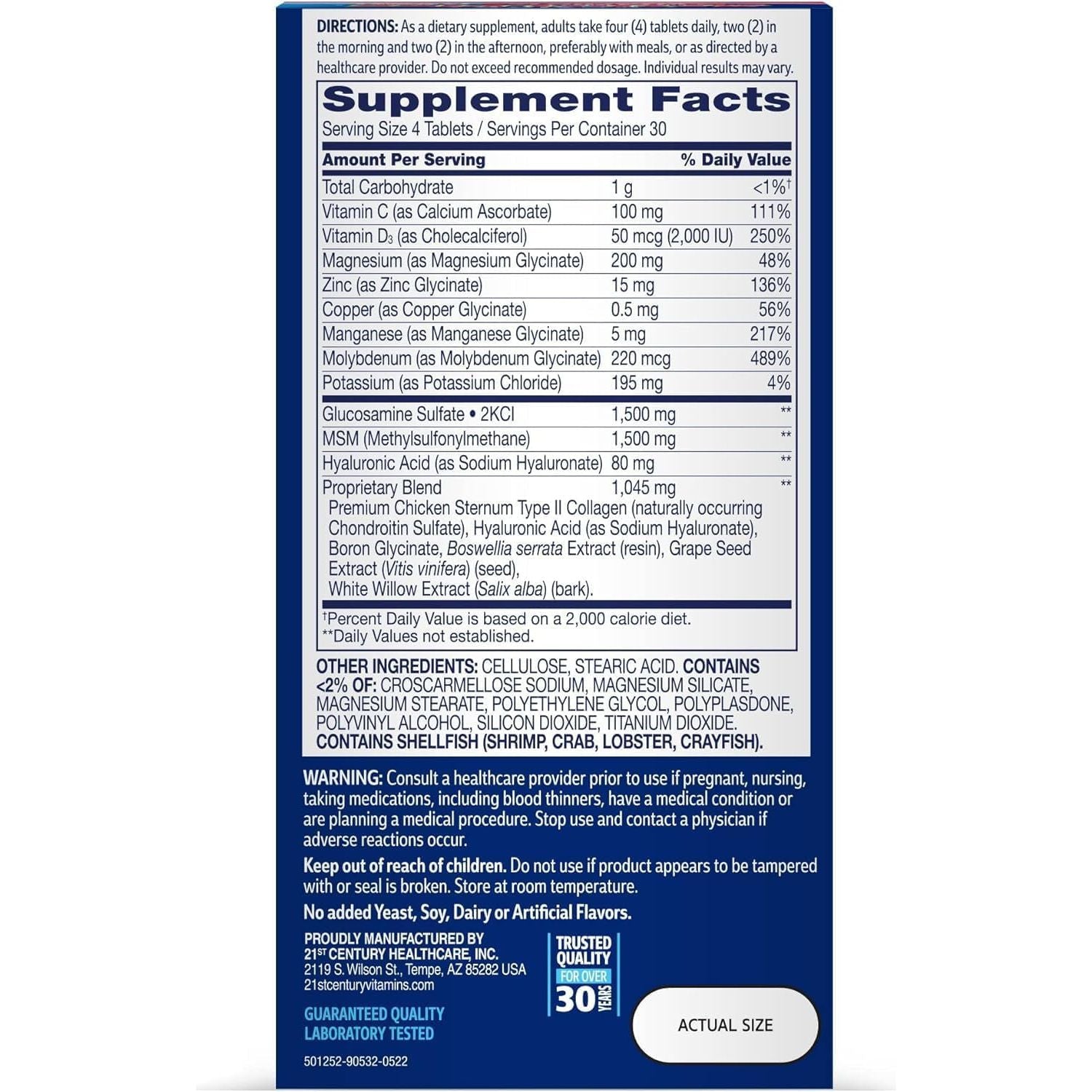 Arthri-Flex Glucosamine & Chondroitin MSM Advantage Tablets 120 Count by Arthri-Flex