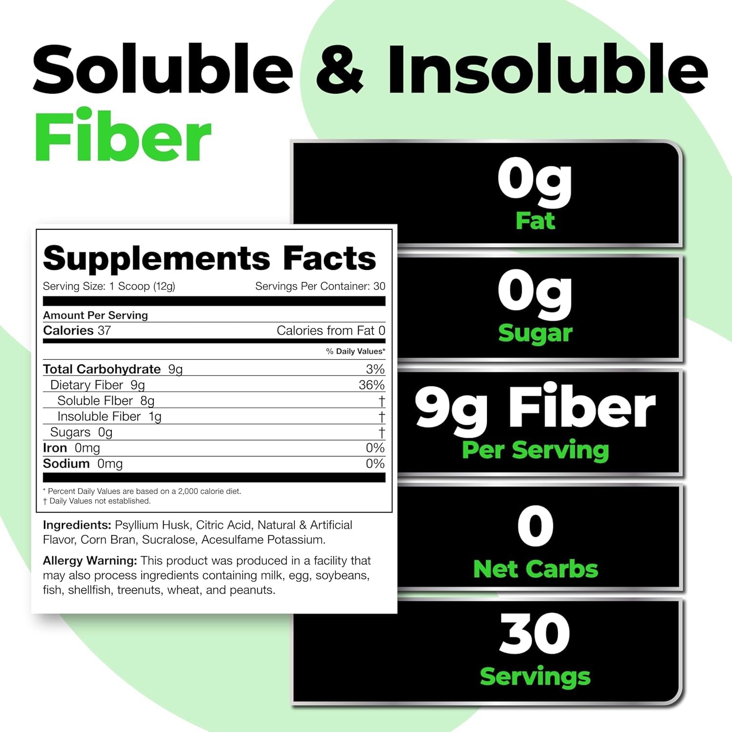 Species Nutrition Fiberlyze Fiber Supplement for Healthy Colon, Digestive Functions (Mango, 30 Servings)