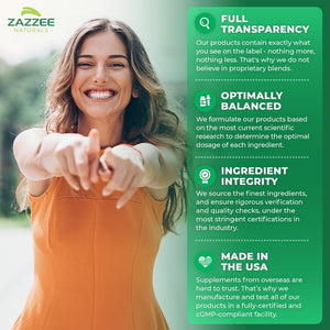 Zazzee Extra Strength Citrus Bergamot 25:1 Extract, 1200 Mg Per, 40% Polyphenolic Flavanones, 150 Vegan Capsules Made in the USA