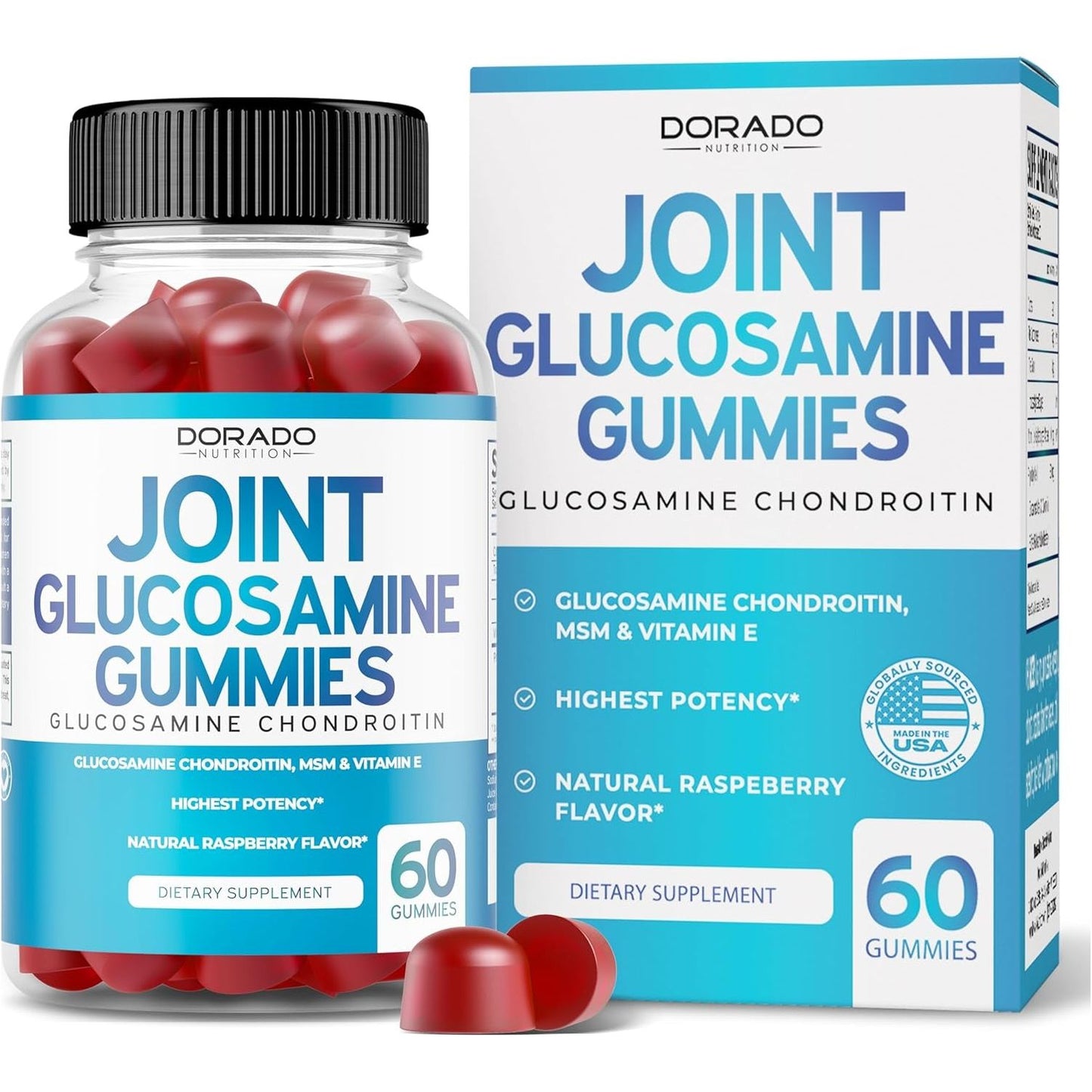 Glucosamine Chondroitin Gummies (60 Count) Joint Supplement