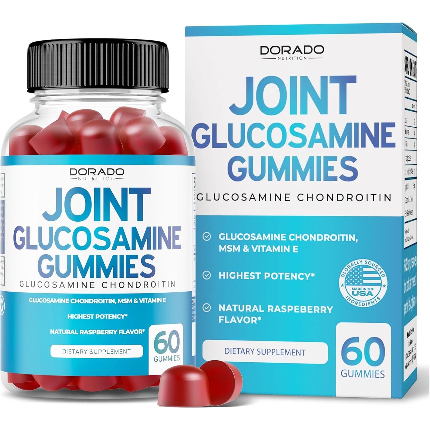 Glucosamine Chondroitin Gummies (60 Count) Joint Supplement