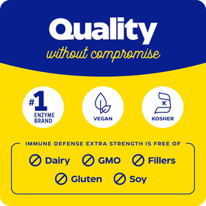 Enzymedica, Immune Defense, Extra Strength, Proteolytic Enzymes for 2X Immune & Respiratory Support, 90 Count