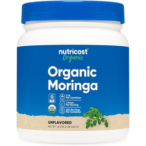 Nutricost Organic Moringa Powder 1LB (16Oz) - Gluten Free, Non-Gmo, Vegetarian Friendly