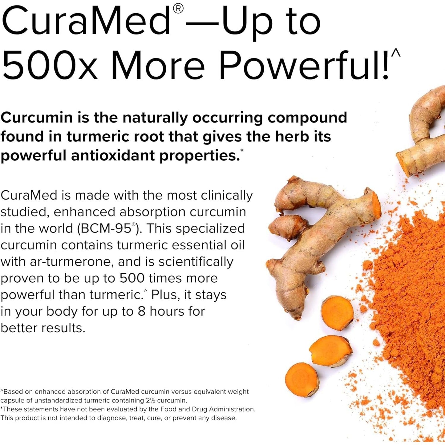 Terry Naturally Curamed 500Mg - Antioxidant Supplement for Brain & Immune Health Support - 60 Softgels