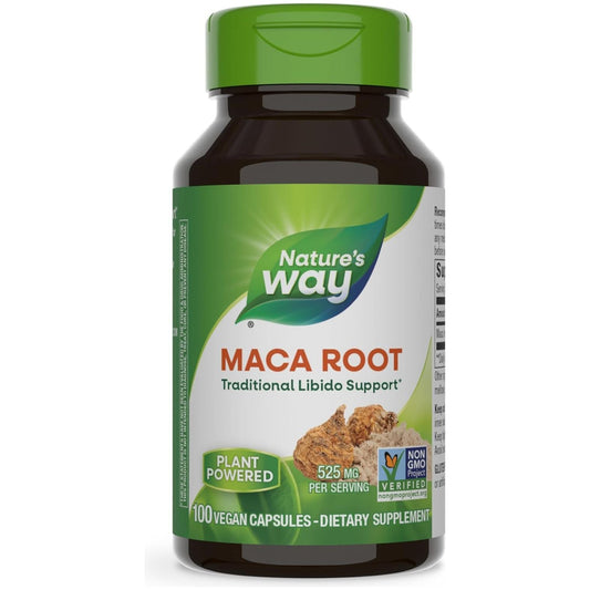 Nature'S Way Maca Root, Traditional Libido Support*, 525 Mg per Serving, 100 Vegan Capsules