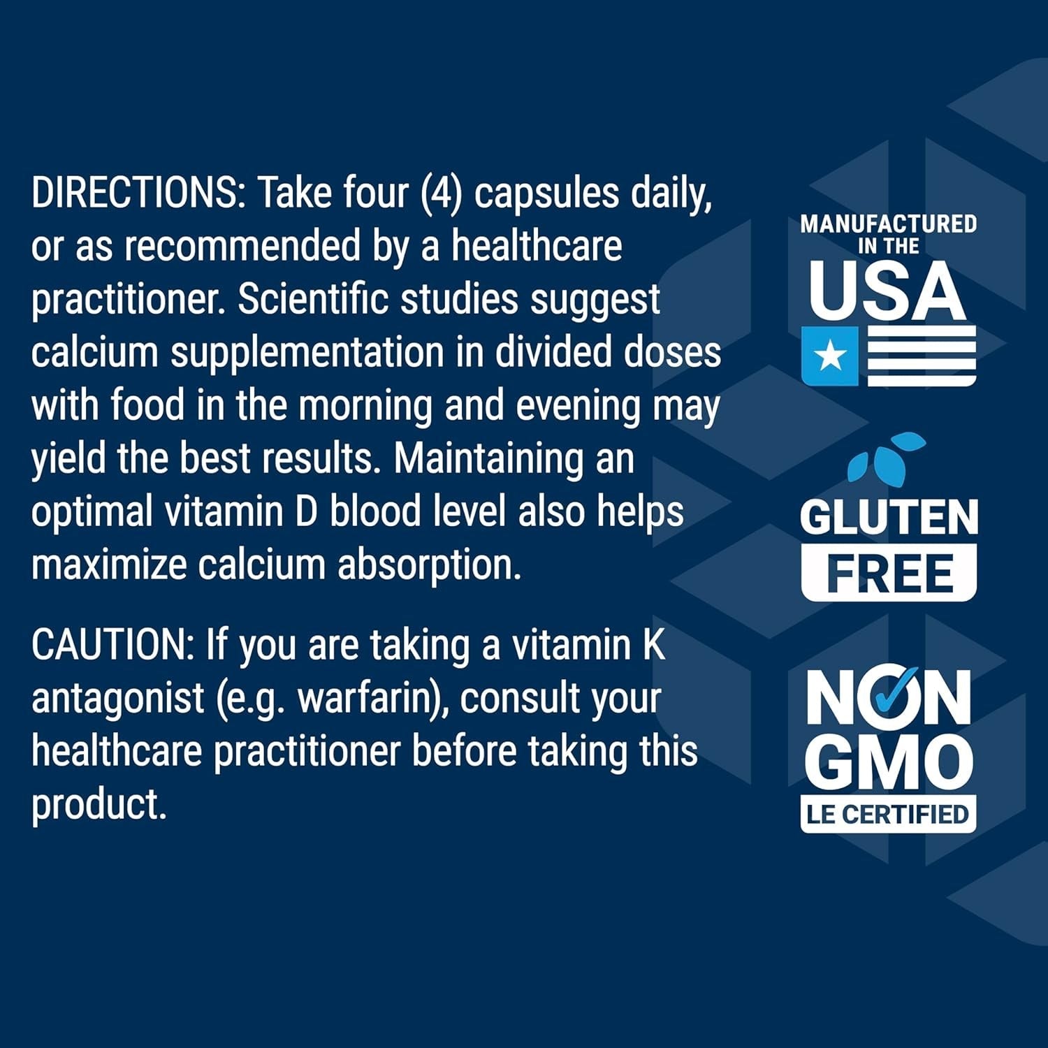 Life Extension Bone Restore Elite Calcium Supplement for Bone Health, Gluten-Free, Non-Gmo, 120 Capsules