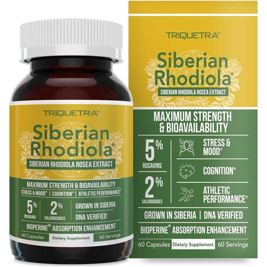 Max Strength Siberian Rhodiola – Helps Support Stress, Energy & Focus (60 Capsules)