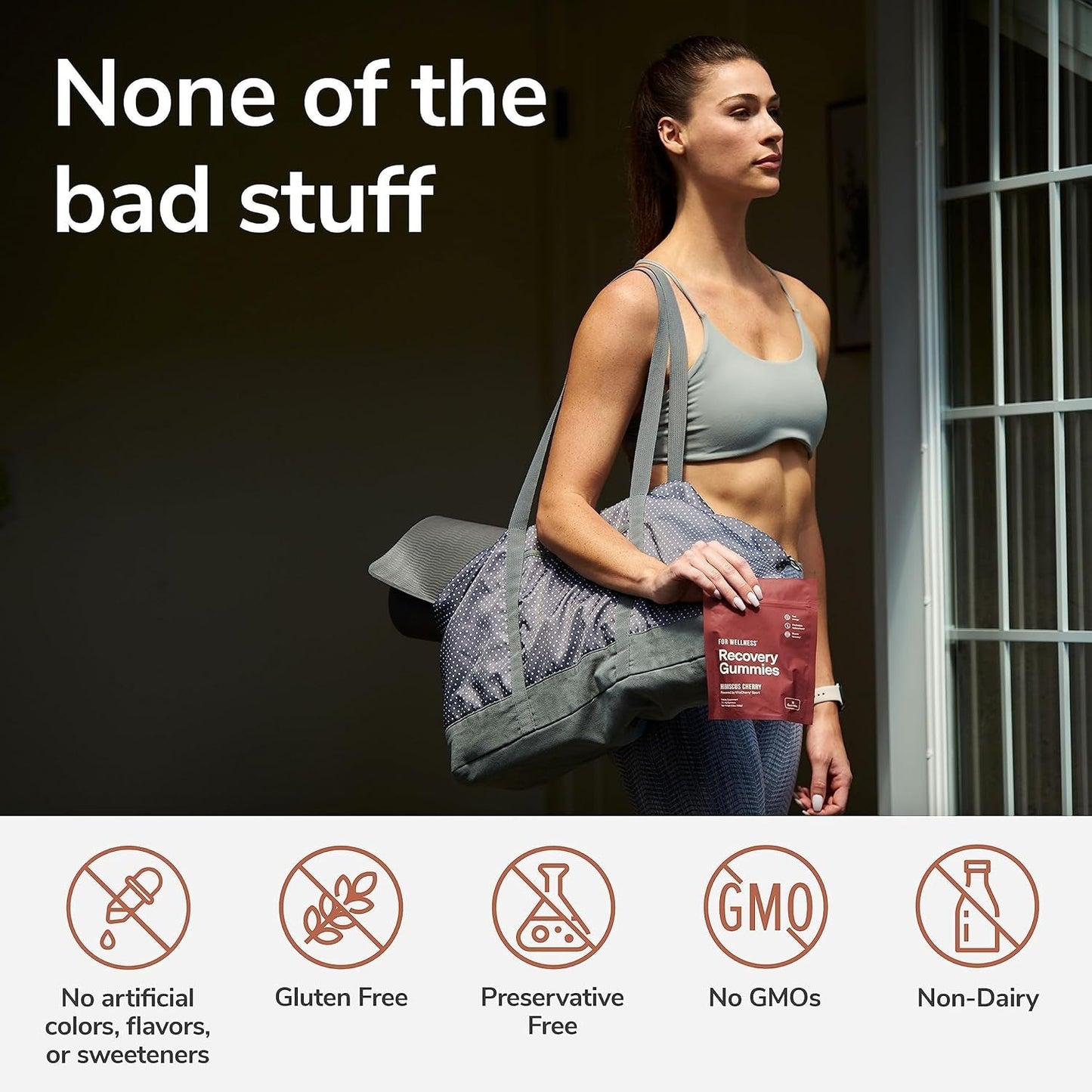 Recovery Gummies - Tart Cherry Gummies for Muscle Recovery with Antioxidants & Electrolytes Combats Soreness, Boosts Energy