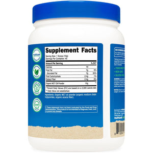 Nutricost Organic MCT Oil Powder 1 LB -  Great for Keto, Ketosis and Ketogenic Diets 