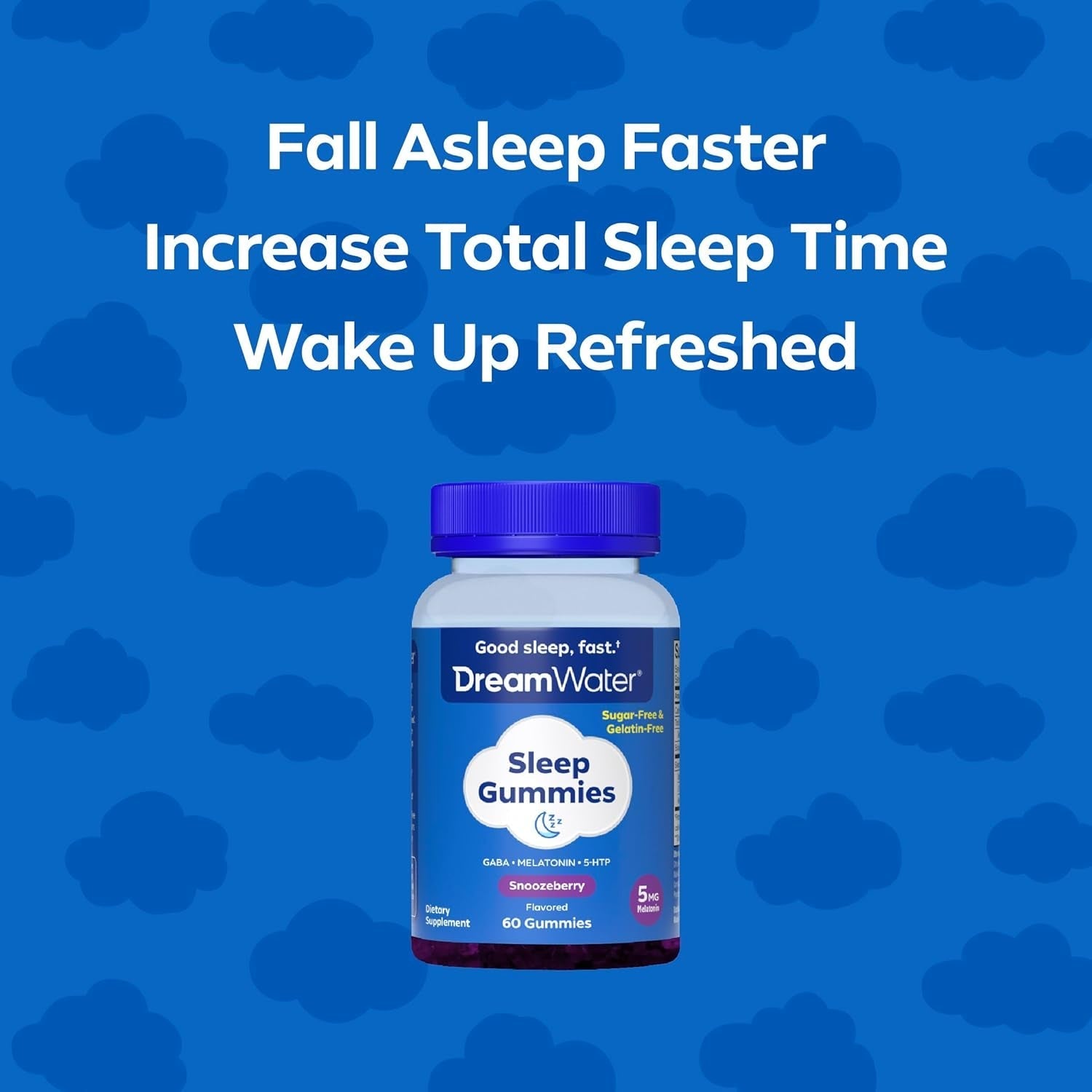 Dream Water Sleep Gummies Helps You to Fall Asleep 60 Gummies