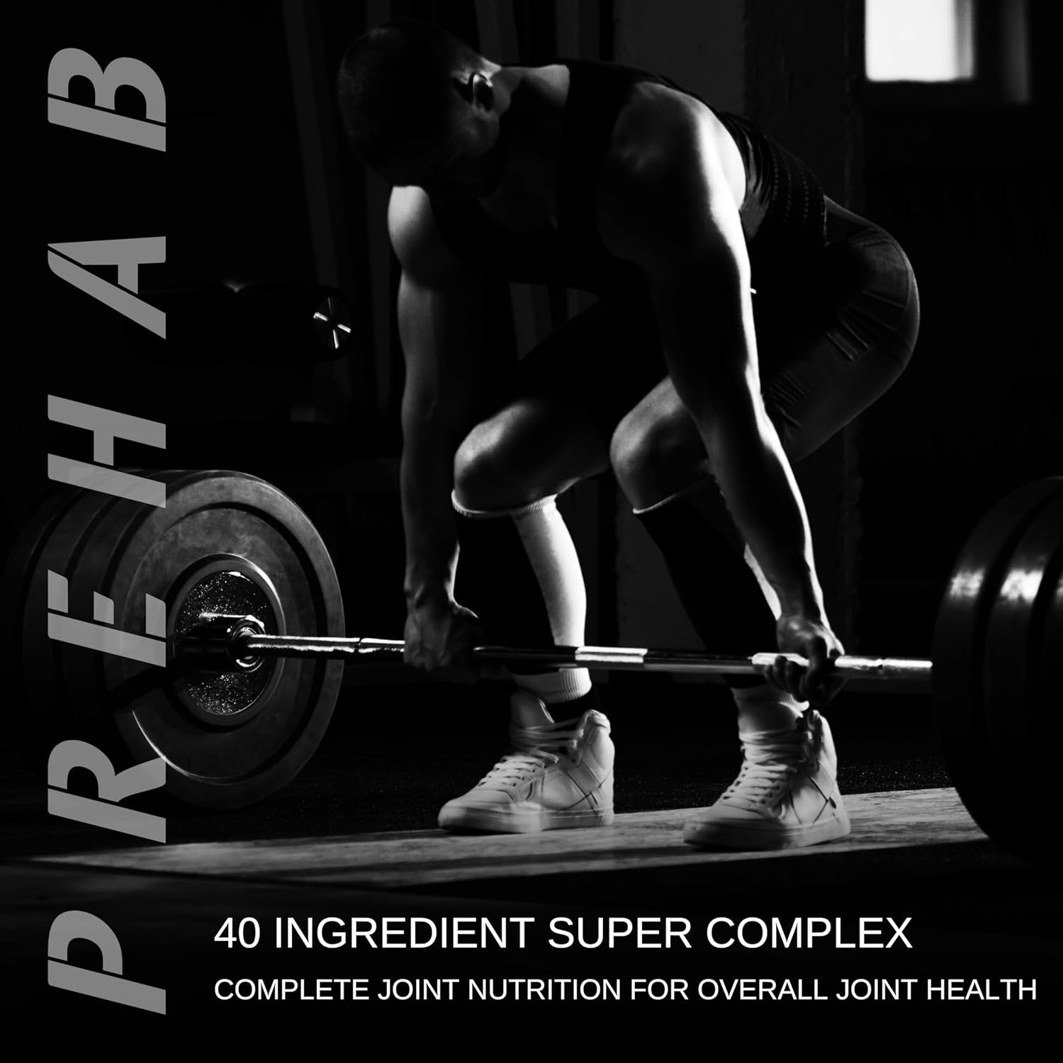 PREHAB Tendon + Ligament + Total Joint Support for Athletes with Glucosamine Chondroitin MSM Turmeric Boswellia