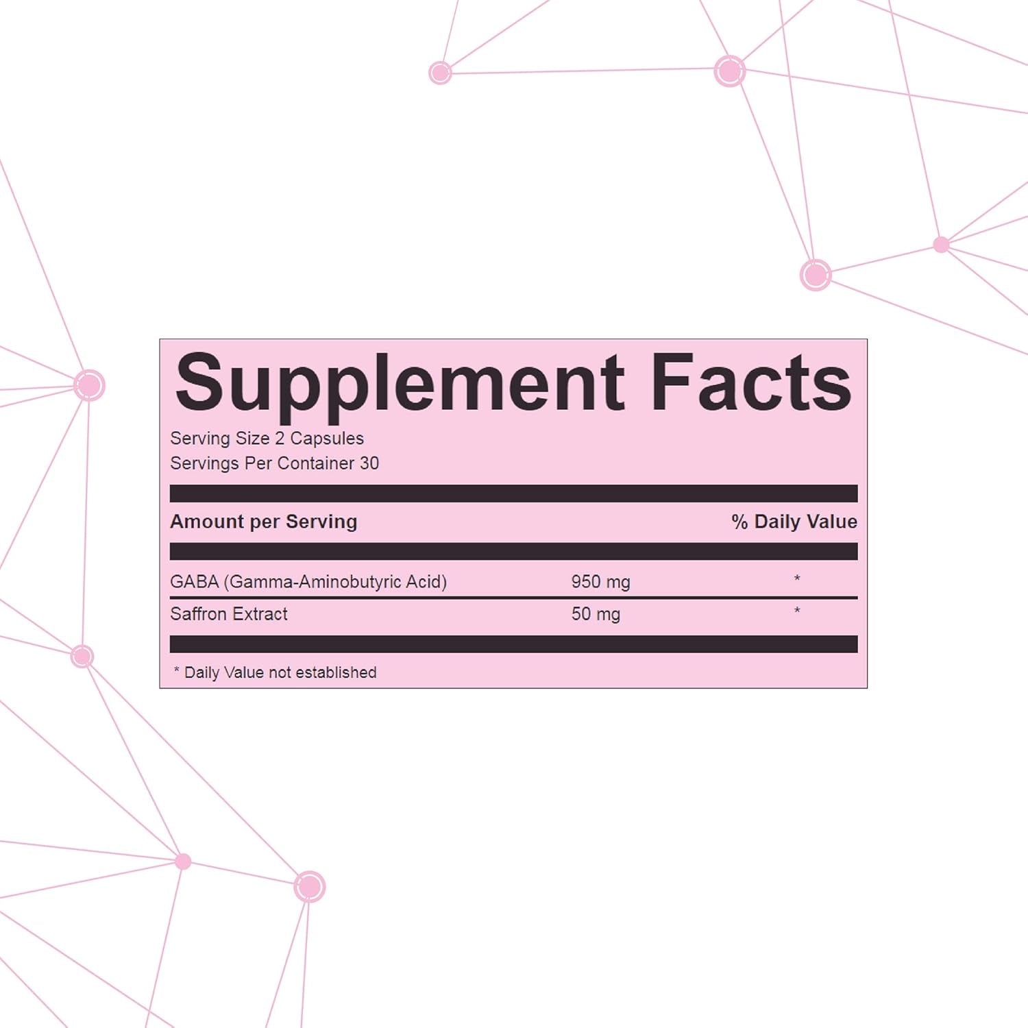 GOLDEN SAFFRON - GABA + Saffron Extract Supplement - Made in the USA