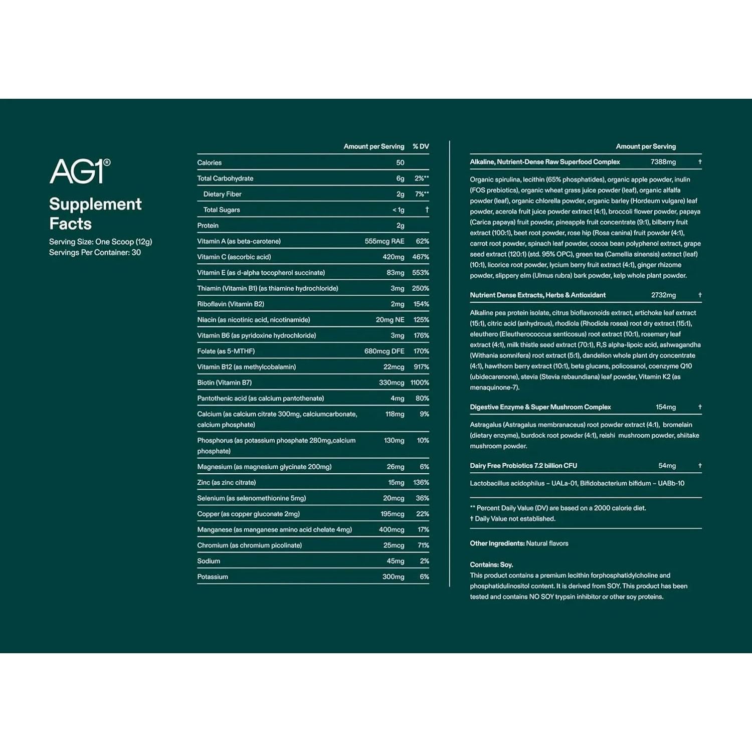 AG1 Greens Powder Supplement | Improve Gut Health
