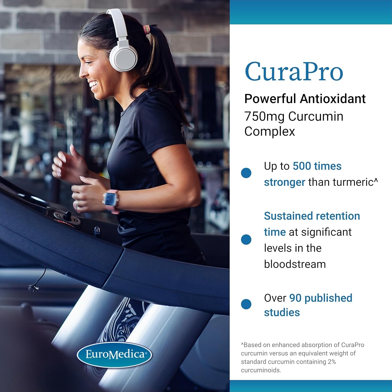 Euromedica Curapro - Clinically-Studied Liver, Brain, Heart & Immune Support - 60 Servings/750Mg