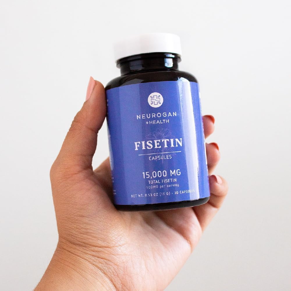 Neurogan Fisetin 500MG - 98% Pure | Healthy-Aging & Brain Health Capsules, Fisetin Supplements 30 Servings